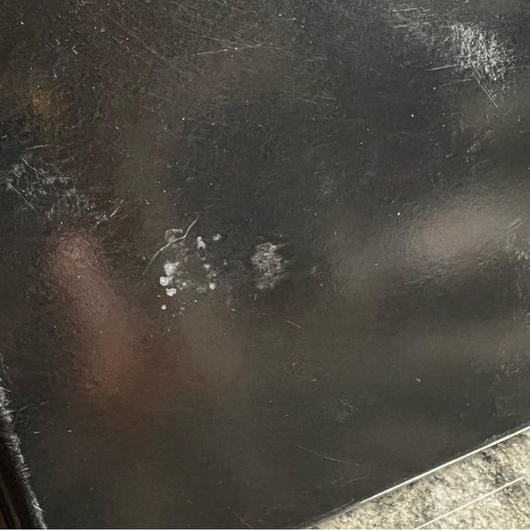 Toyo Black Plastic Tray w/ Red Flower Graphics Gold Trim Asian Faux Lacquerware - Picture 8 of 10